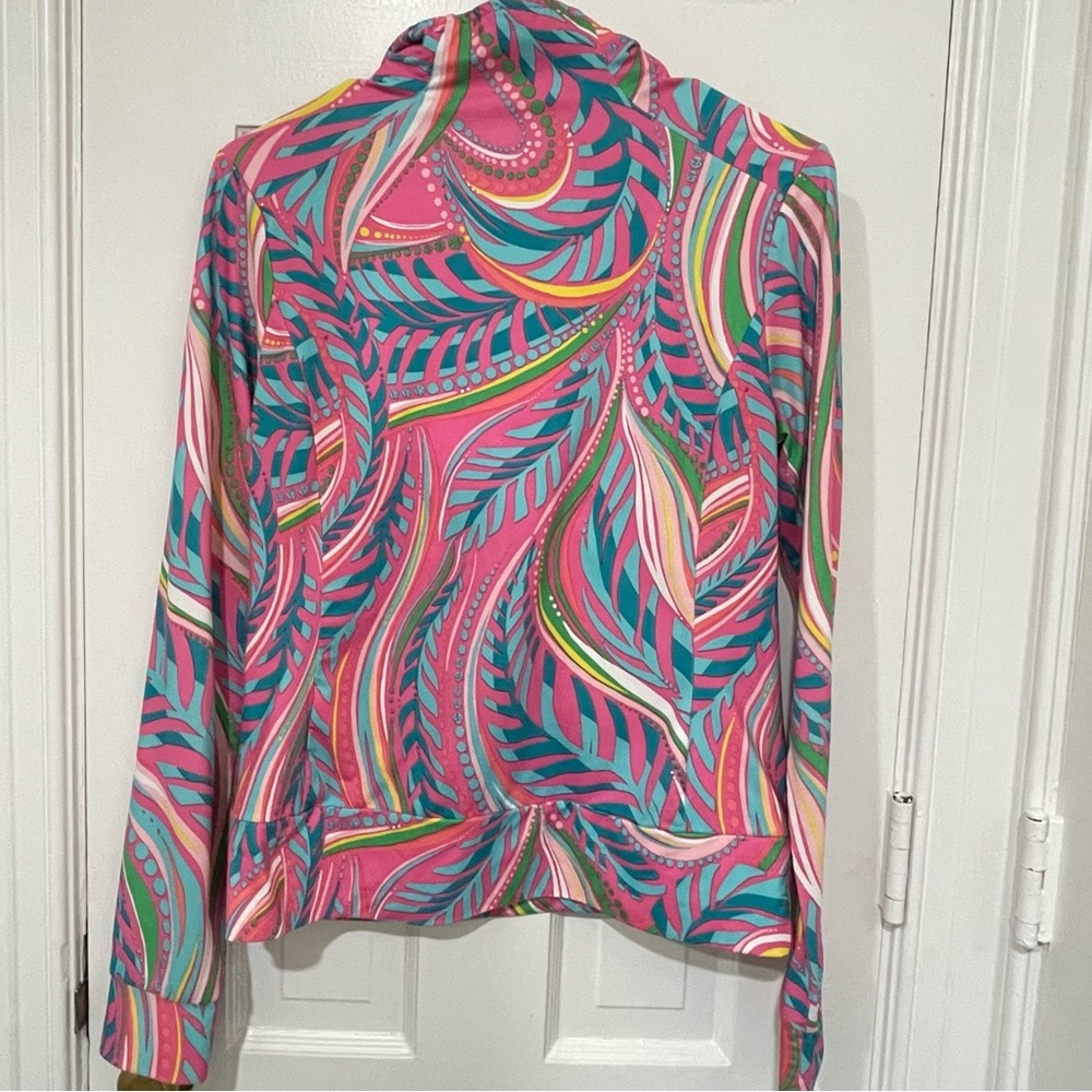 NWOT Lilly Pulitzer Pink Multi Print Skipper Popover Pullover XS - Picture 2 of 6